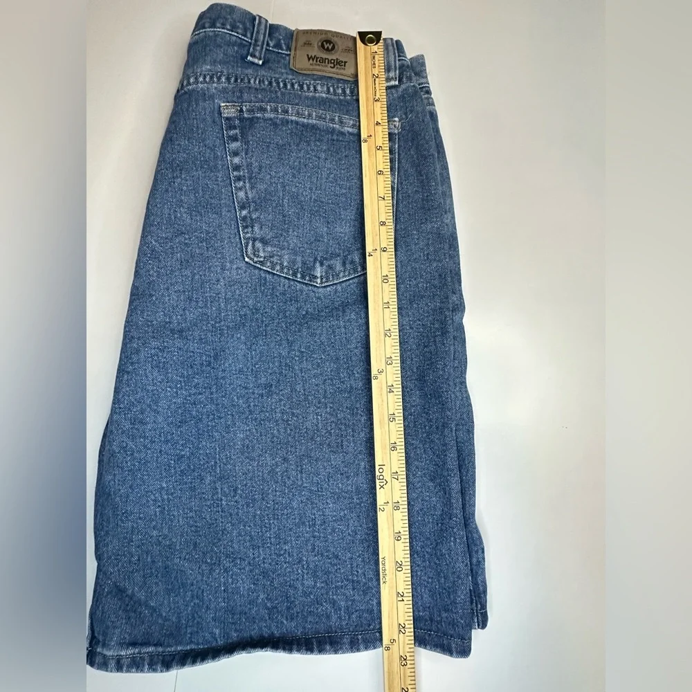 Wrangler Mens Denim Jean Shorts 42‎ Relaxed Fit Blue Jorts Y2K Dad Core